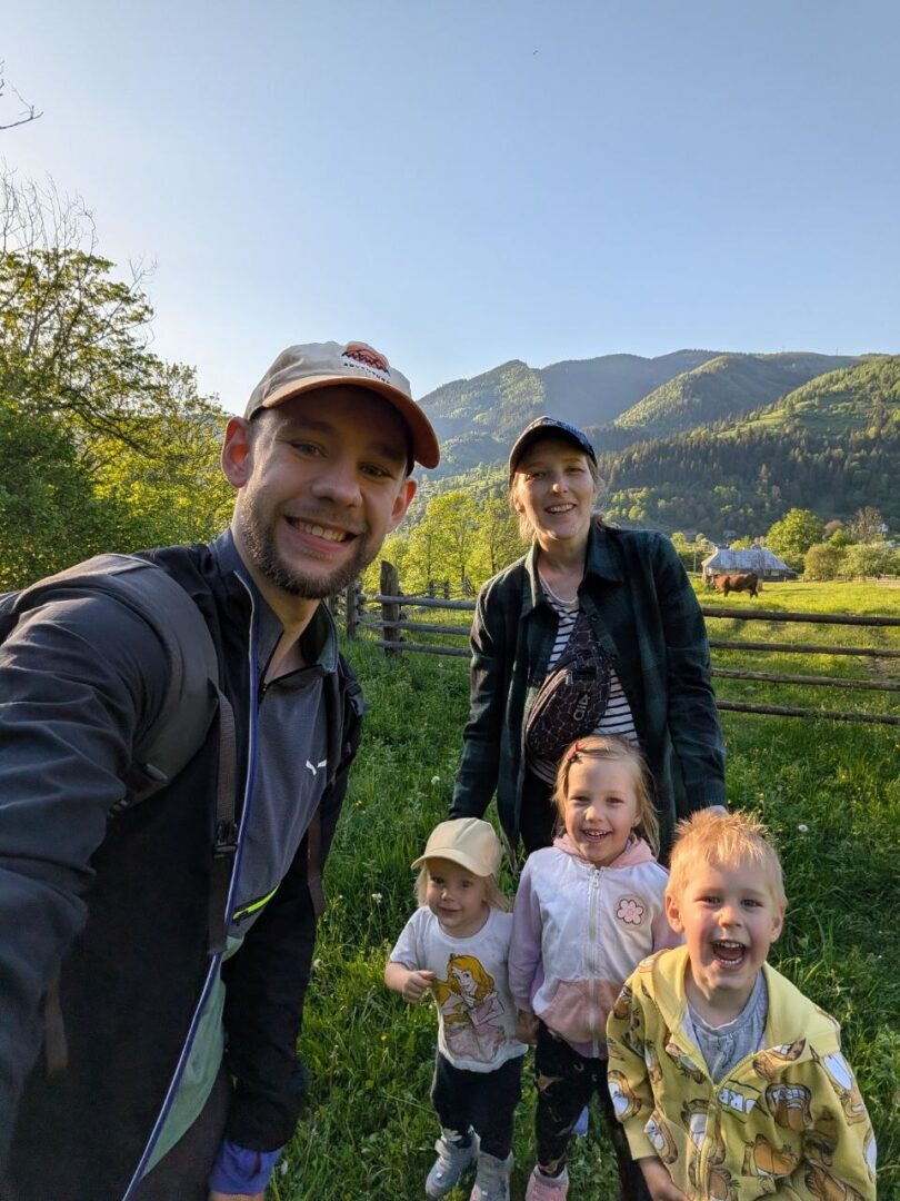 Ukraine family getting a rest from the stress in Kiev